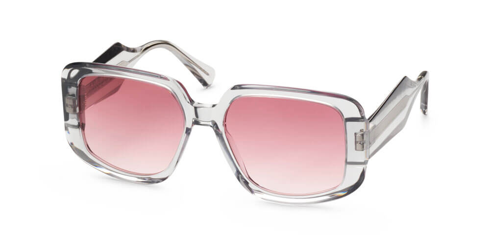 LIGHT GREY - GRADIENT BURGUNDY LENS