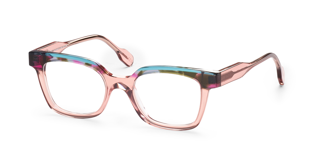 LIGHT BLUE/PINK TORTOISE/PINK