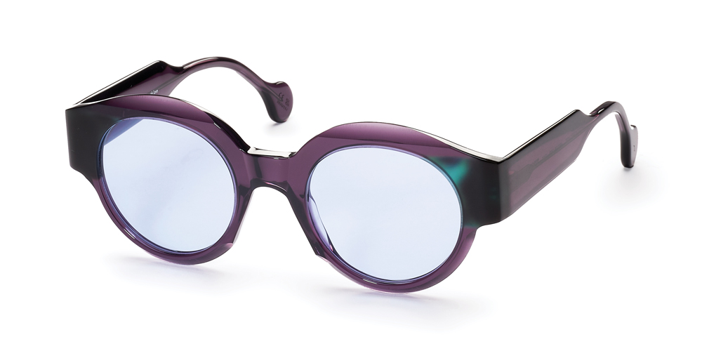 PURPLE / GREEN HAVANA - plain lilac lens