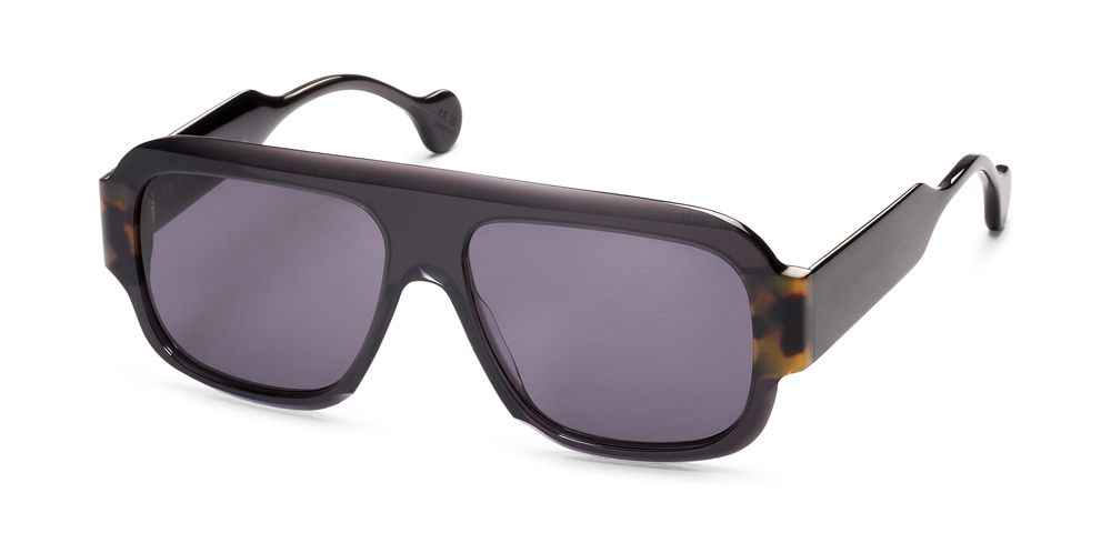 DARK GREY / BROWN HAVANA - plain grey lens